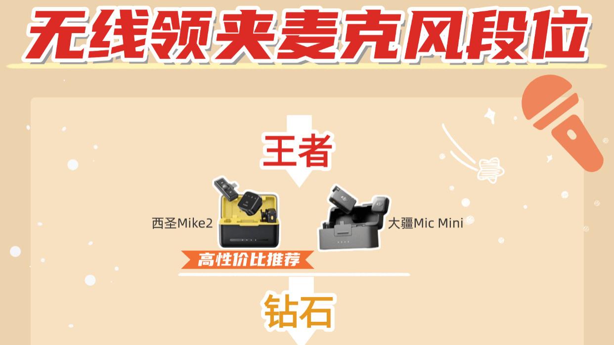 无线领夹麦克风哪个品牌音质最好？领夹麦克风排行榜前10款真王者