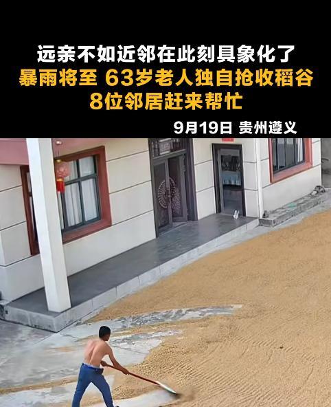 近日，暴雨将至，女子关心家里晾晒的粮食，就打开监控查看，不看不知道，一看更担心了