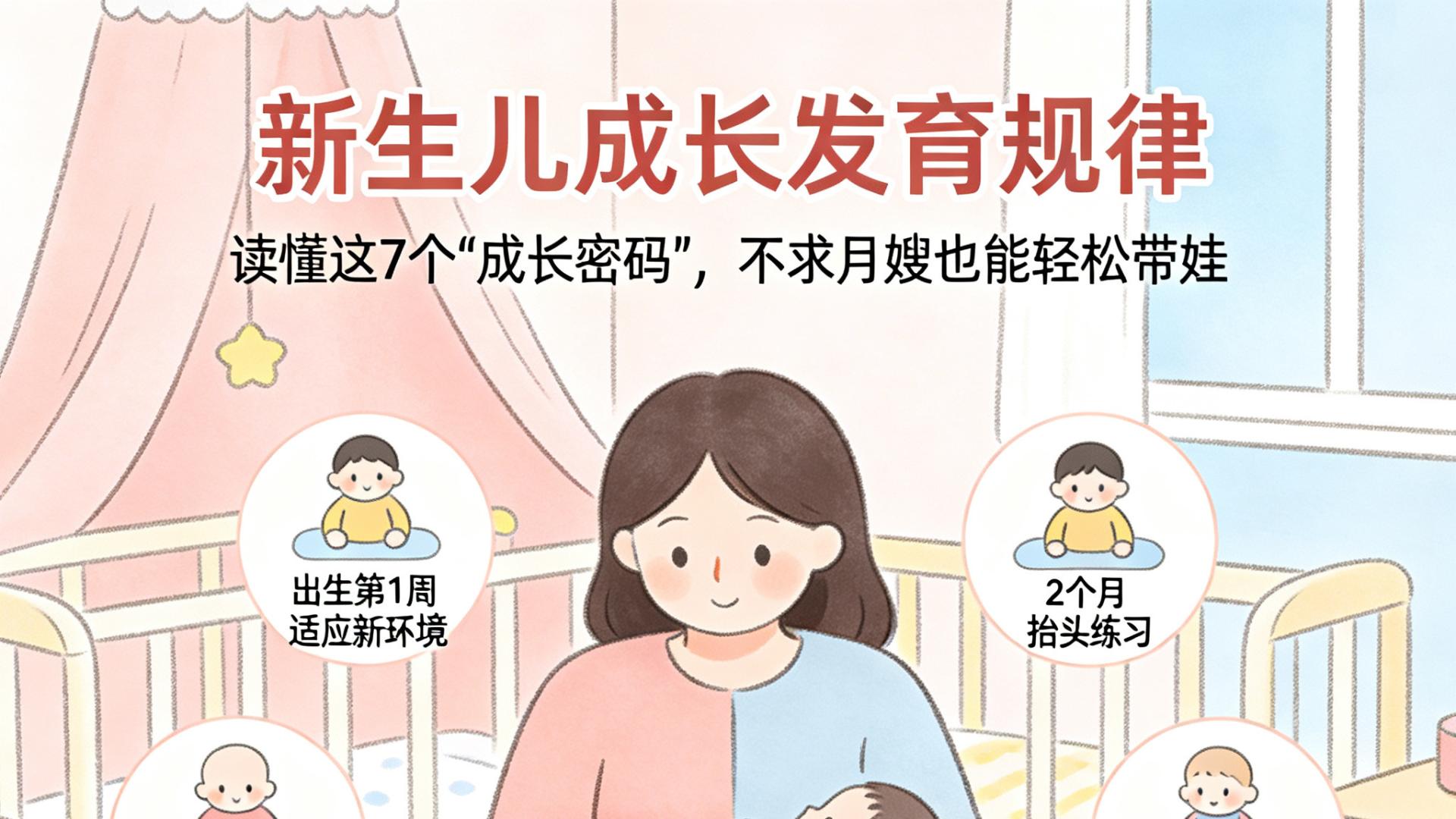 新生儿成长发育规律：读懂这7个"成长密码"，不求月嫂也能轻松带娃