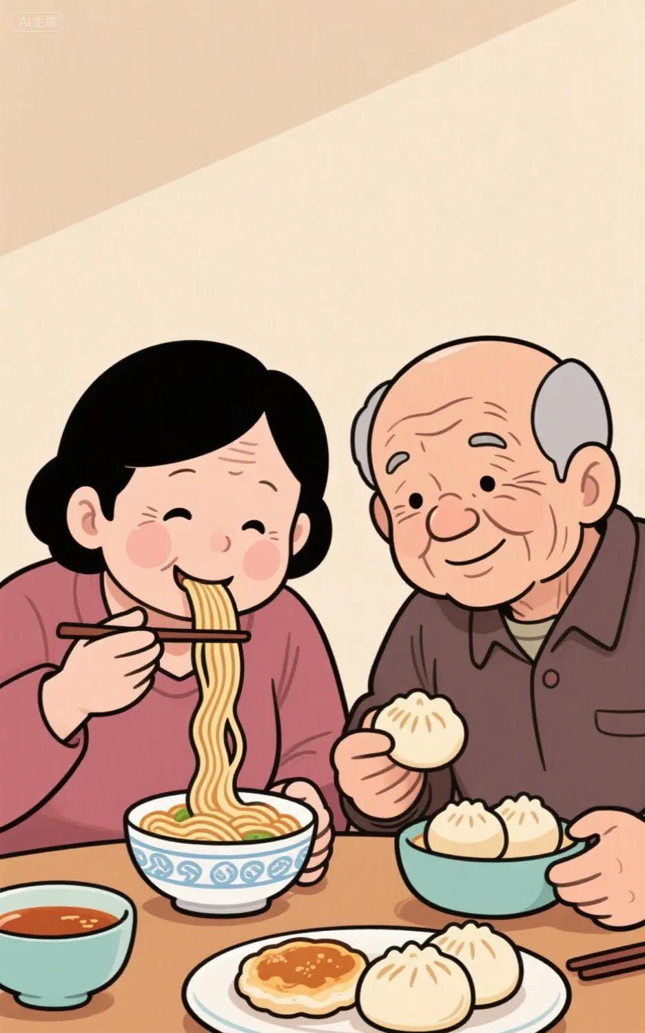 #分享城市新鲜事#早上过早的时候，同桌的是一对80多岁的老夫妻，二人穿着可体、干