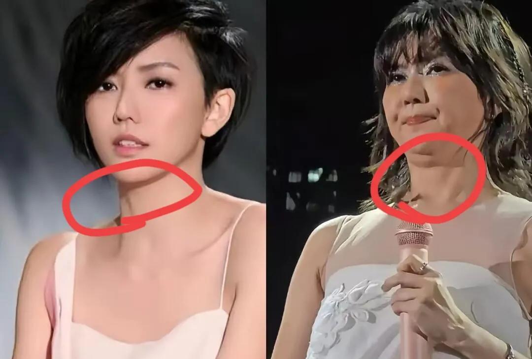 被孙燕姿近照治好了身材焦虑！
曾经纸片人的天后，
如今大方展现丰满模样，
松弛感