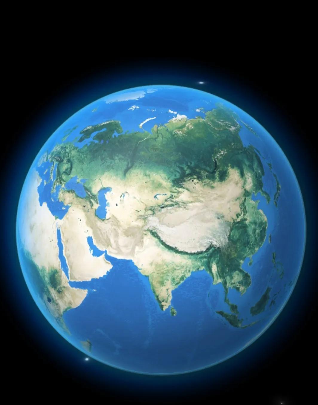 这是我们的地球，其中红圈部分就是印度，像一把尖刀一样直插印度洋腹地。
在印度洋上