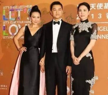 原配夫人静立在一旁，眼神中流露出不易察觉的复杂表情。在这微妙的气氛中，刘嘉玲却显