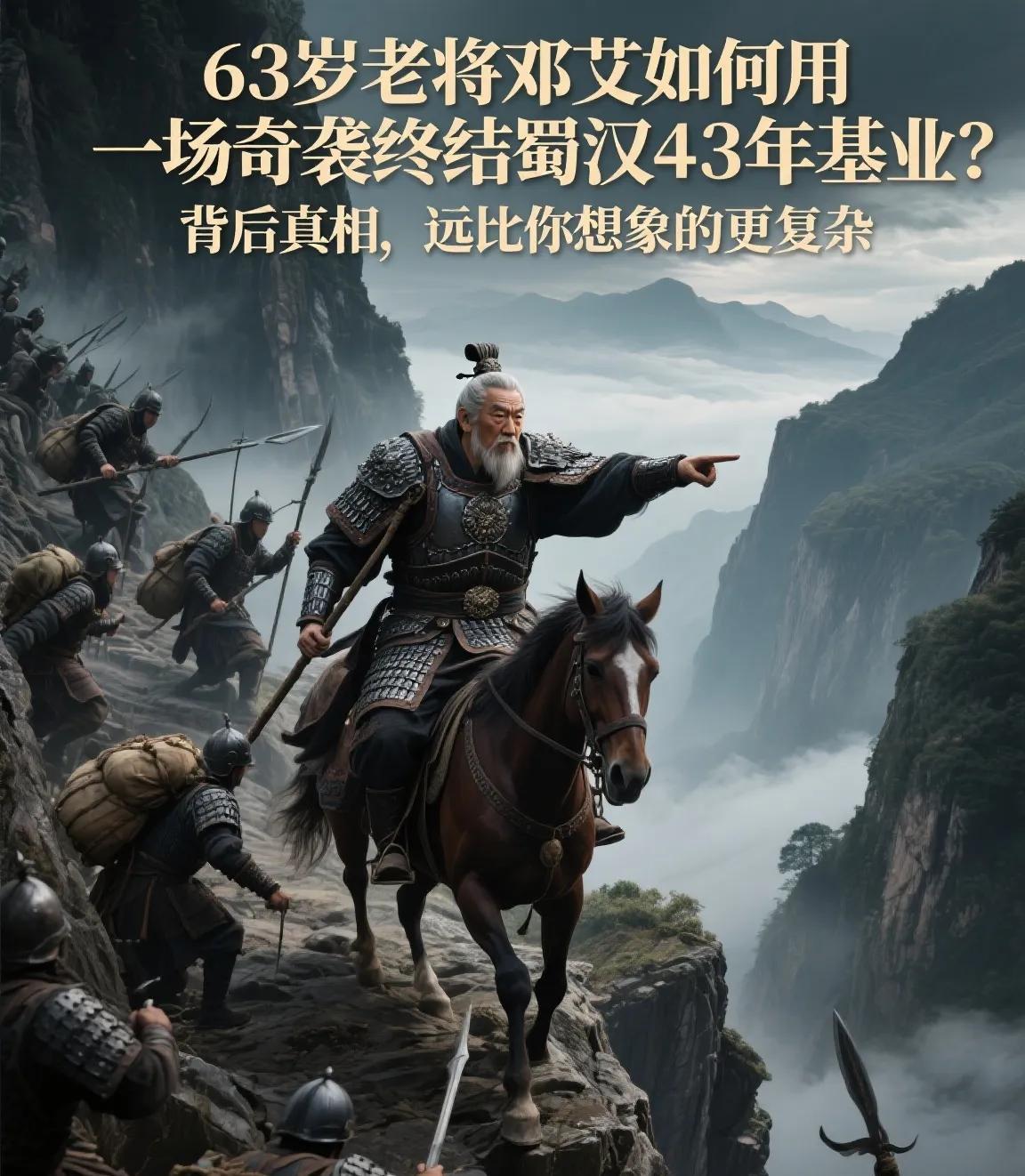 63岁老将邓艾如何用一场奇袭终结蜀汉43年基业？背后真相，远比你想象的更复杂。