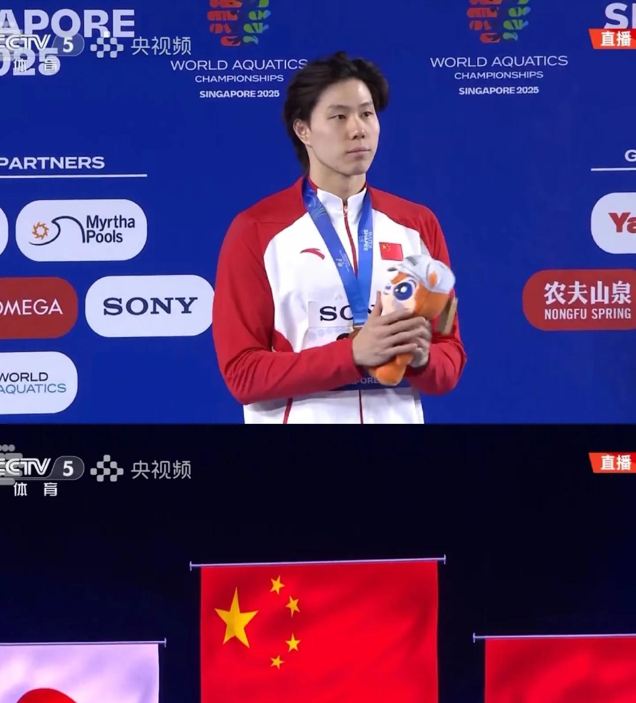 中国泳坛越来越厉害了，
精英人员不断进步，前有孙杨、张雨霏，后有覃海洋，并且覃海