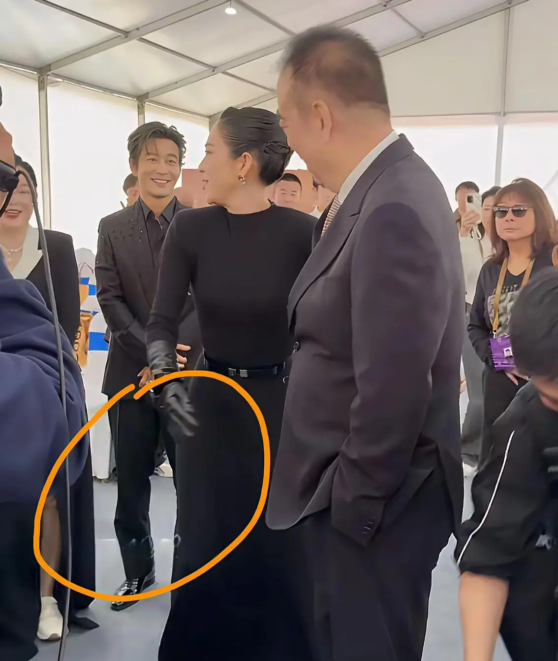章子怡，这点小心机，是一点也藏不住呀！见了陈凯歌大导演，秒变18岁少女，小鸟依人