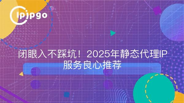 闭眼入不踩坑！2025年静态代理IP服务良心推荐