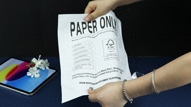 FSC认证高密度纤维袋加厚防刮电子仪器高端首饰高级质感环保包装