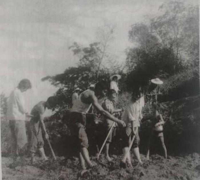 【老照片】这是一张五十年前的共青团活动老照片：1975年五四青年节云南西双版纳十