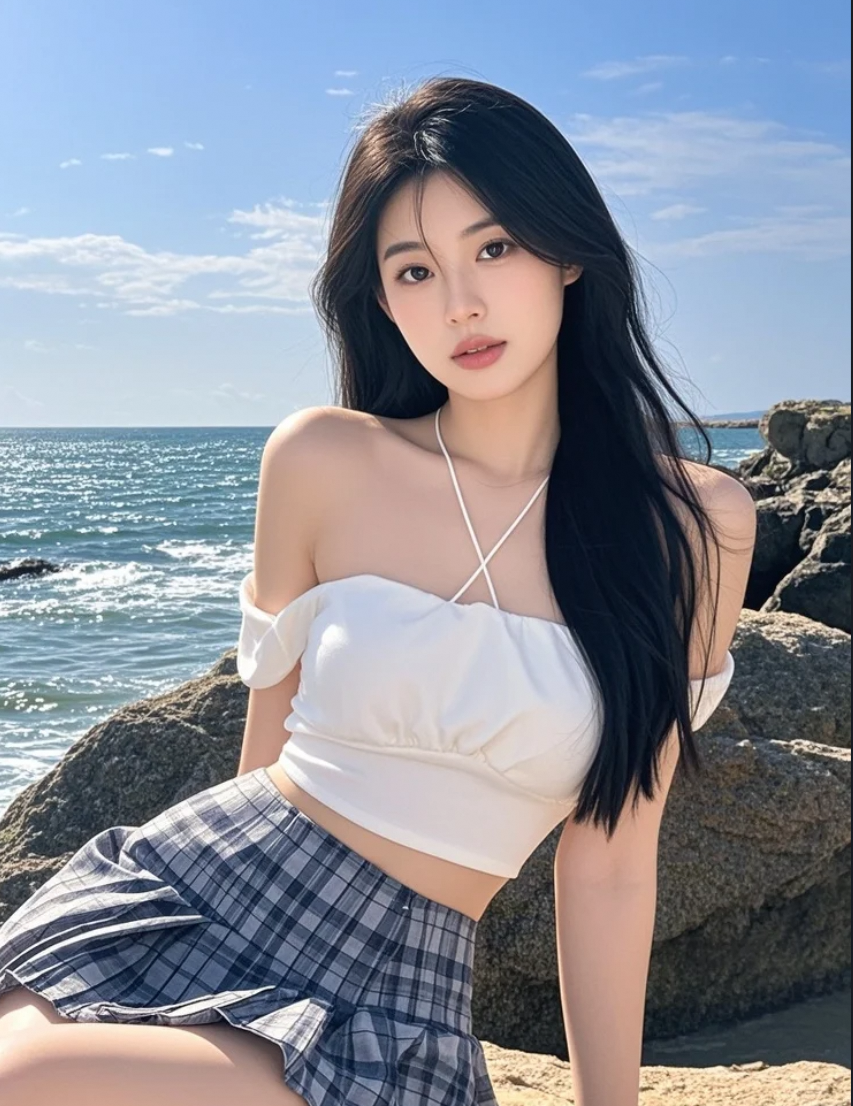 今天也是靠美貌撑起整片沙滩的一天