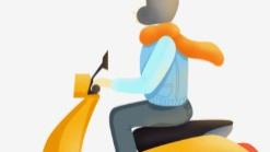 外卖员电动车夜晚刺眼的远光灯   如此操作是哪来的勇气？