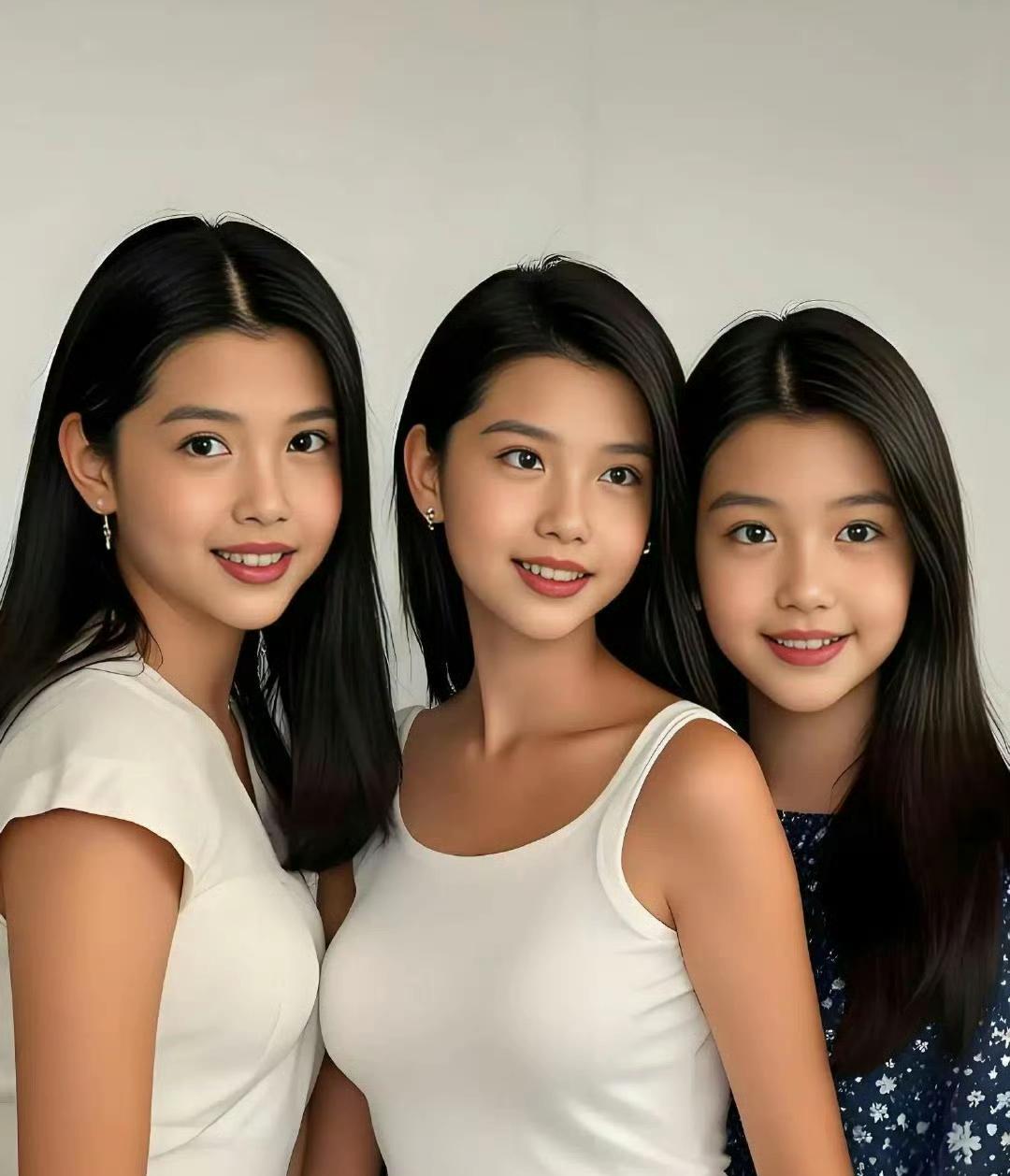 林青霞 李嘉欣这次输给邱淑贞了，邱淑贞绝对是最会生的女明星。
几个女儿全都继承了