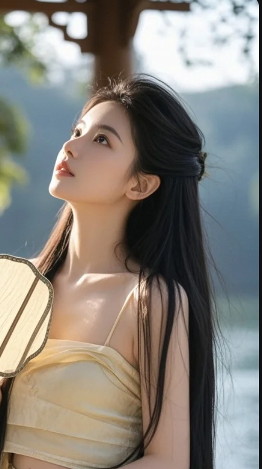 她在看湖，你却觉得她在等你开口