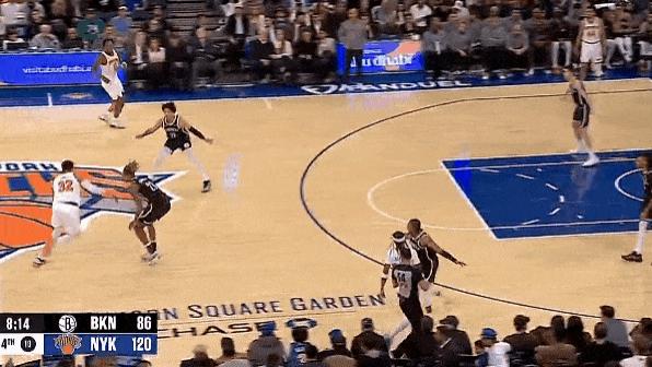 唐斯持球一条龙突破单手滑翔劈扣，高效砍下28分12篮板