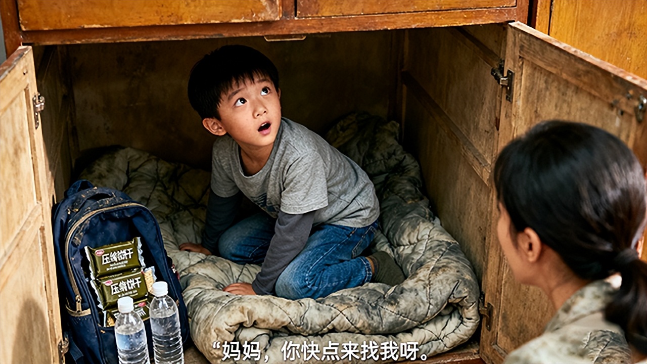 女子为移民美国，哄5岁儿子进柜子躲猫猫后上锁，十年后听到声音