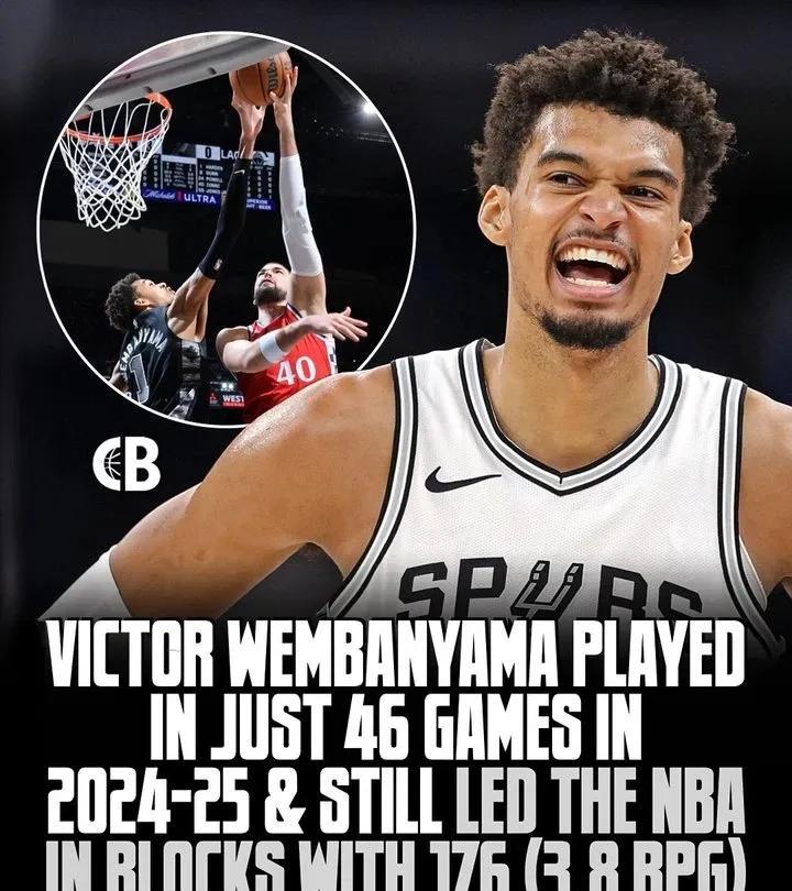 文班亚马只出场了48次，为什么依然是盖帽王呢？
懂球的都知道，NBA为了防止有的