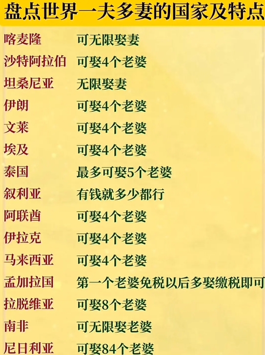 似乎有一个共同的特点 都是文明发达国家