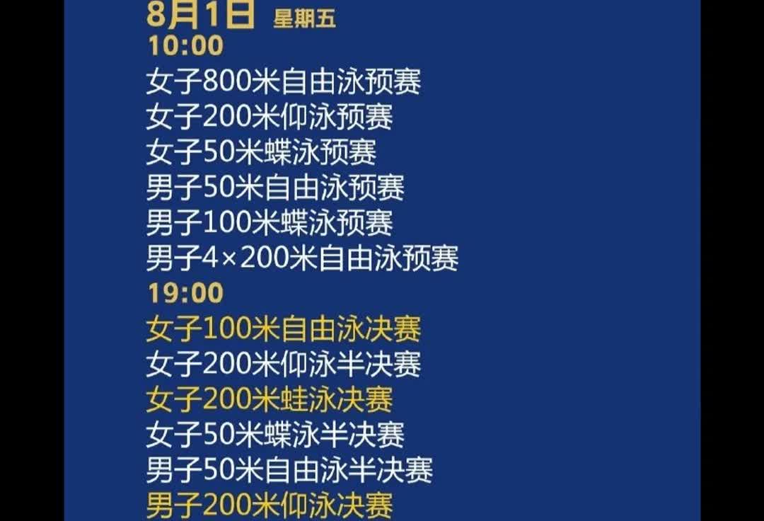 游泳世锦赛第六比赛日五项决赛，中国游泳队1个冲金点

第五比赛日中国队再次无