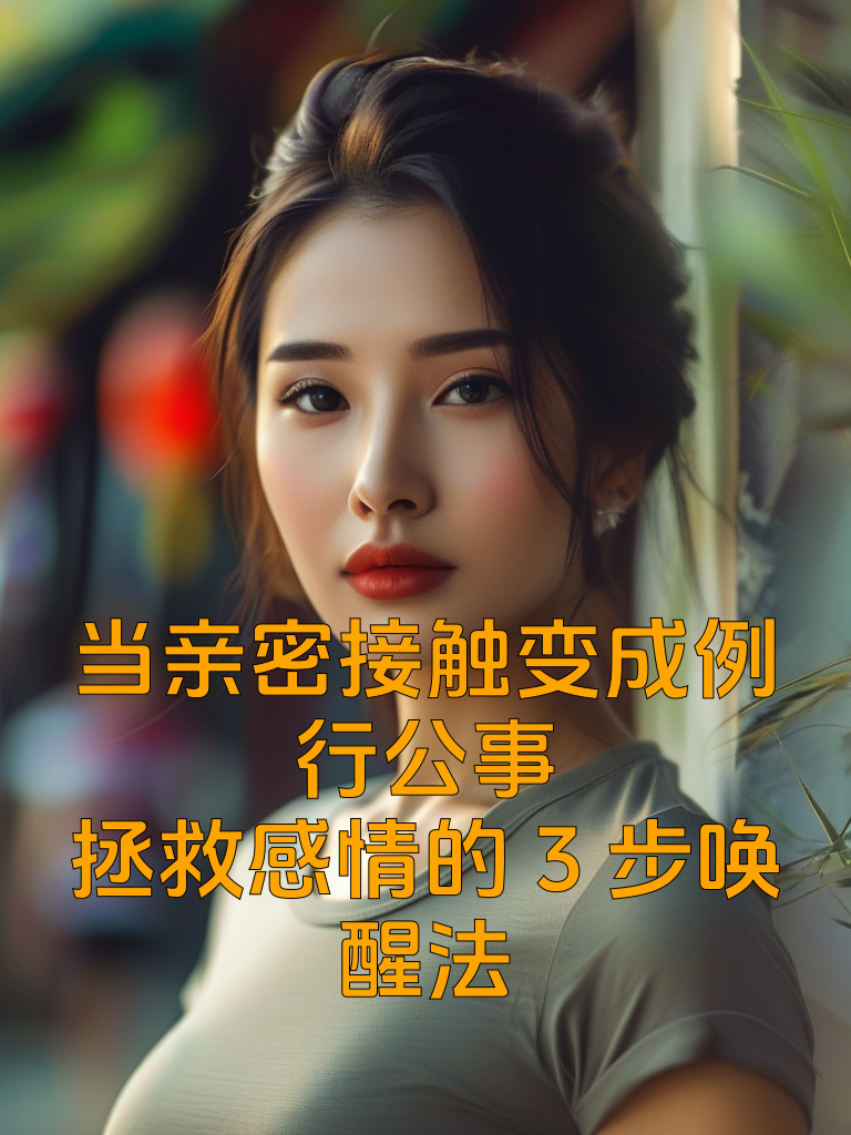 亲密接触变成例行公事：拯救感情的3步唤醒法