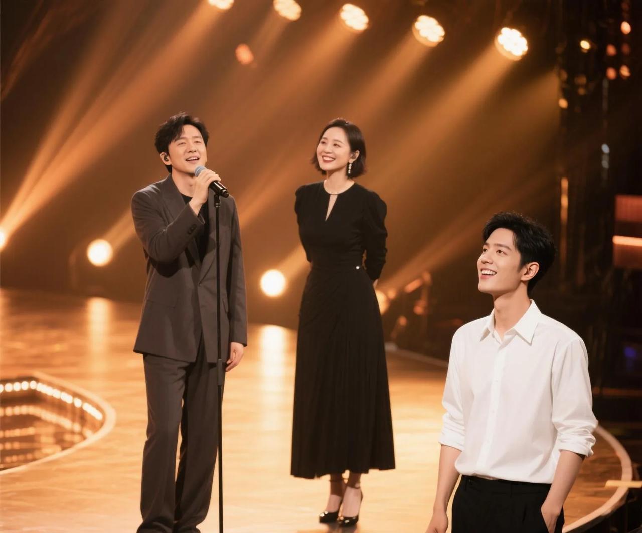 4月20日北京五棵松体育馆沸腾了！李健演唱会惊现"神仙同框"——那英与肖战携父母