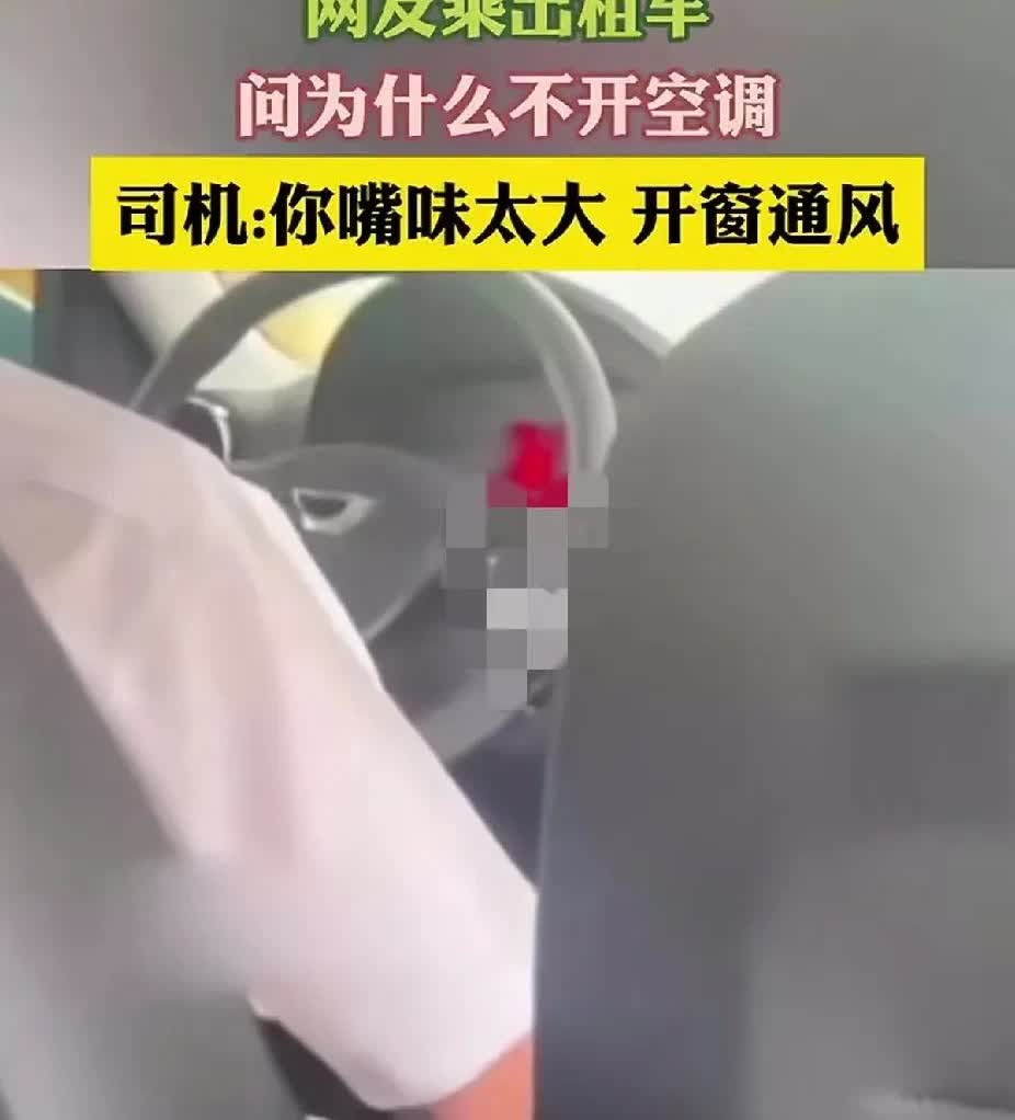 乘客质问司机为什么不开空调，司机“因为你嘴里的味太大”，乘客怒了，怎么这样说话呢