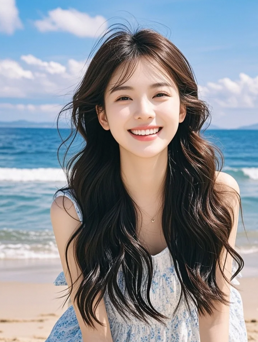 清风拂面，女神如画，像你年少时错过的她