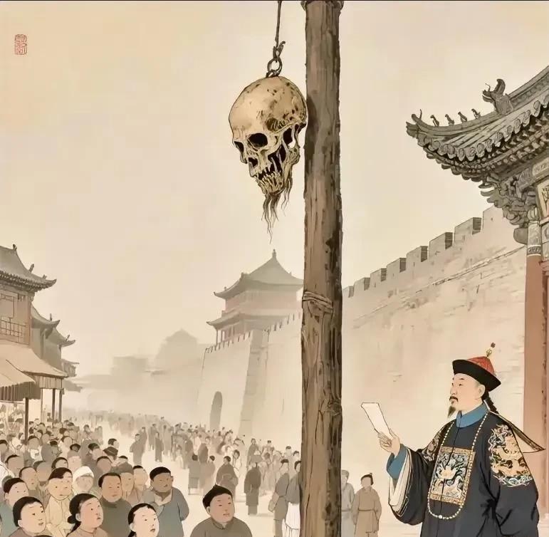 1726年，年羹尧死后一周，雍正处死汪景祺，将首级悬挂在菜市口，这一挂就是十年。