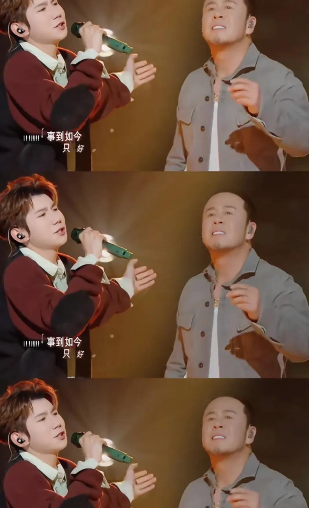 杨坤王源合唱《老男孩》。当52岁的杨坤与25岁的王源在《天赐的声音6》舞台上同框