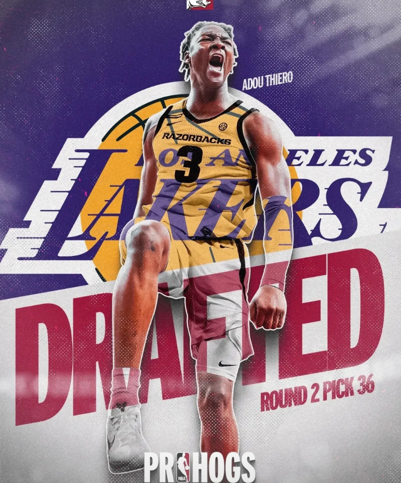 热度超过了状元！
湖人36位选中阿杜蒂耶罗后
这哥们瞬间登上全美热搜，粉丝量暴涨