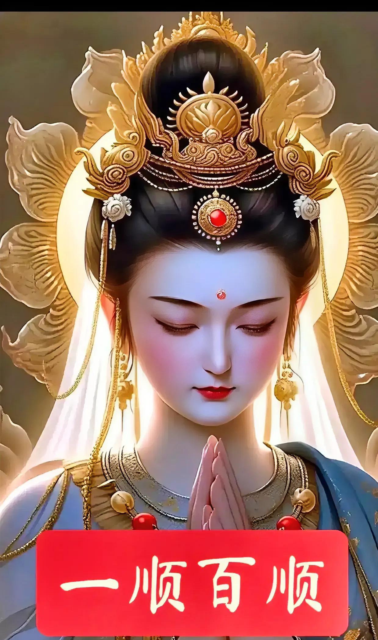 偶遇菩萨，何不一拜？祈愿鸿运亨通，保佑你人旺，财旺，事业旺，鸿运当头，见者皆好运