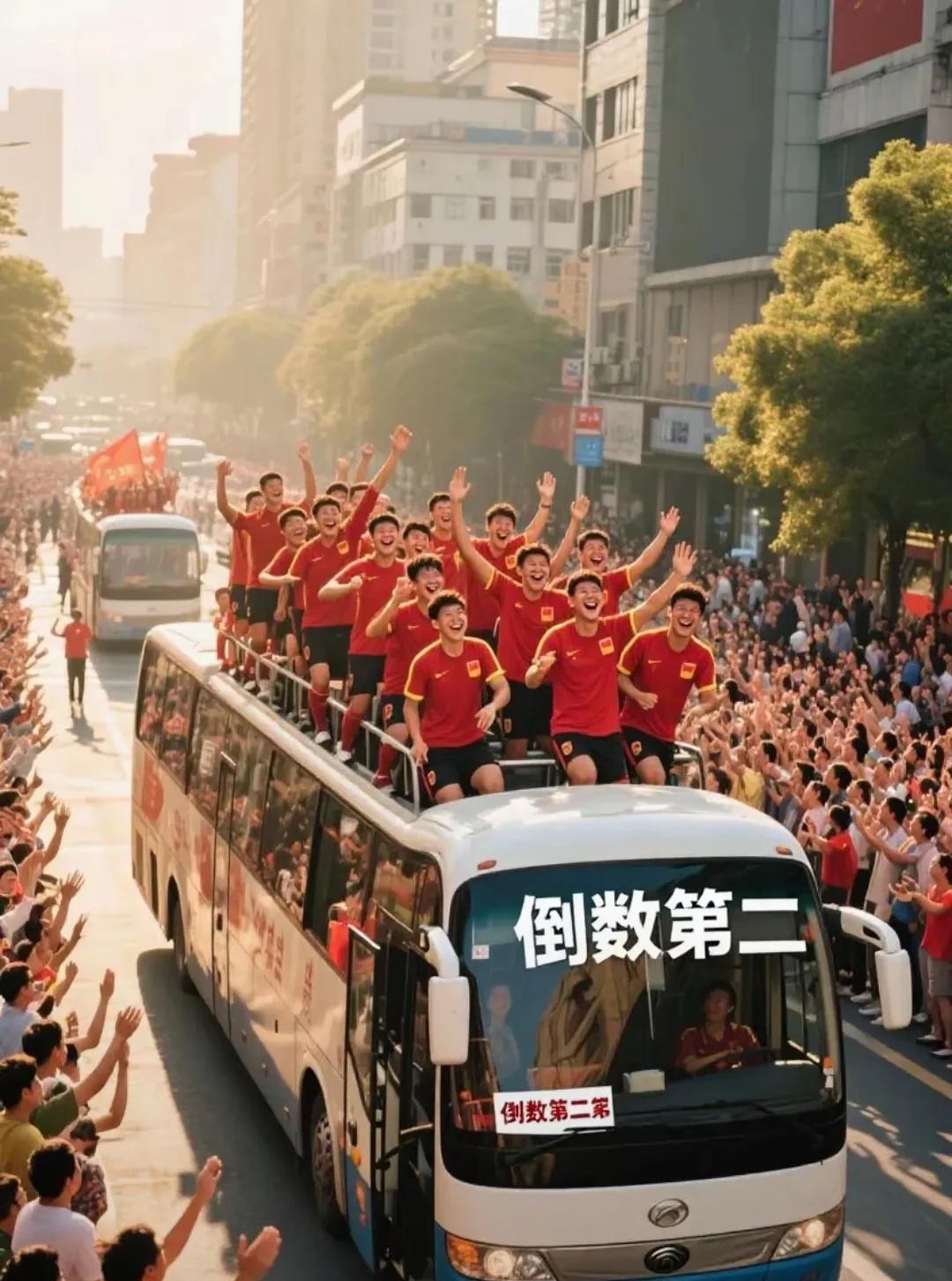 国足世预赛拿了个倒数第二，球员赛后开心的集体大合影，不知道还以为世界杯出线了，这