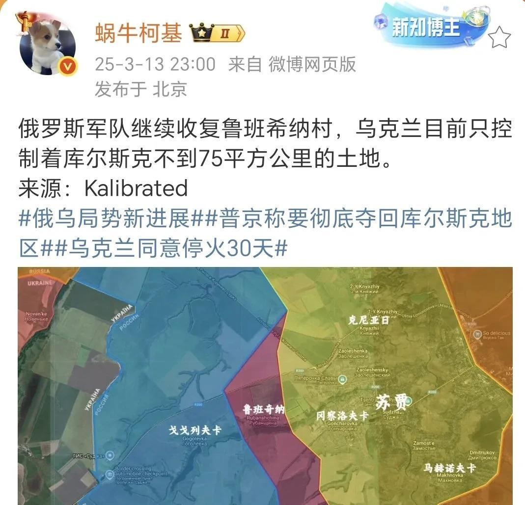 俄军收复库尔斯克州鲁班希纳村



库尔斯克州战况突变，俄军势如破竹，乌军要凉凉