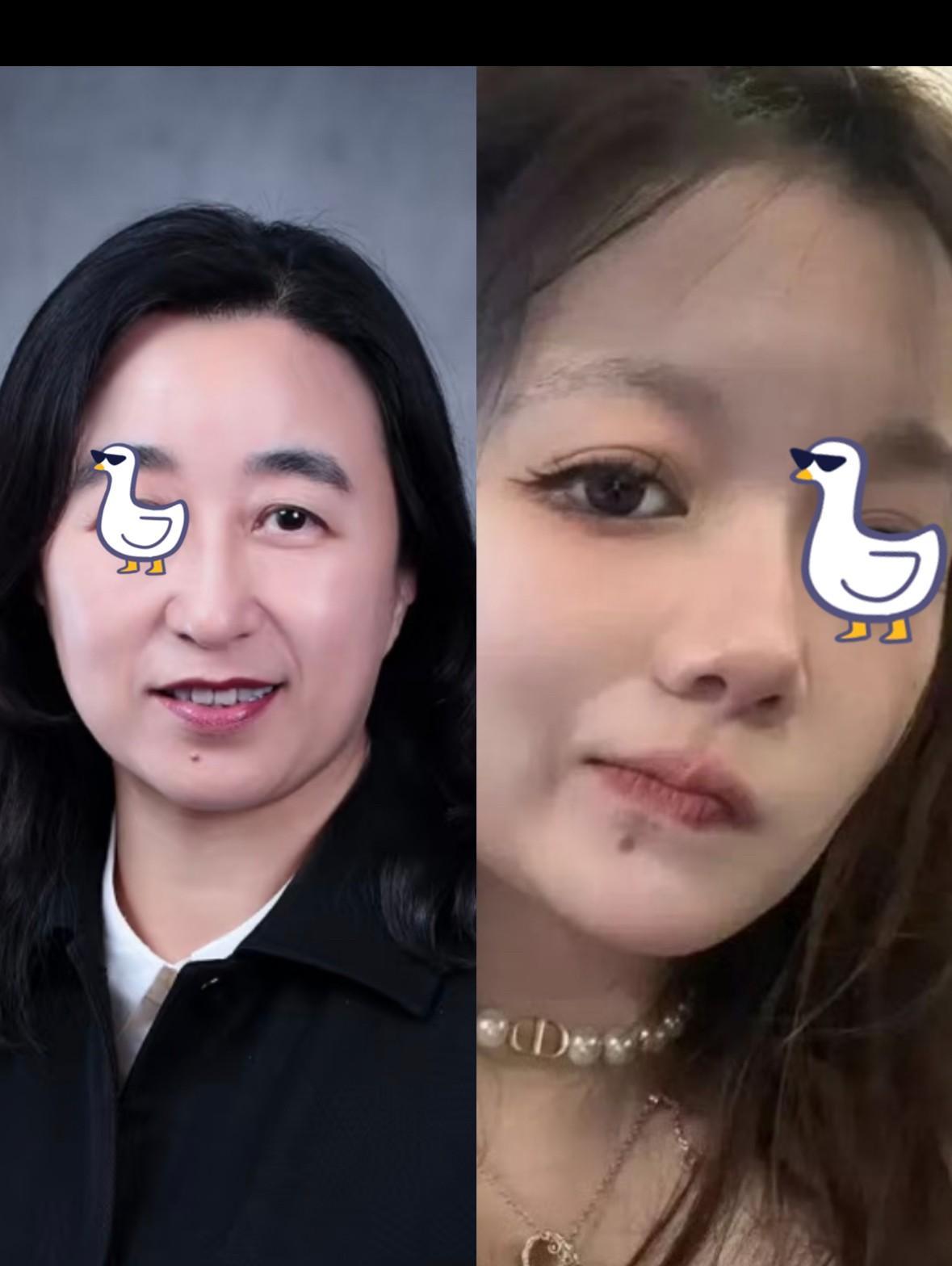 网友曝光班晓娟是董袭莹姑姑，
别的不说，
你们发现没有，这2个地方，她们实在是像