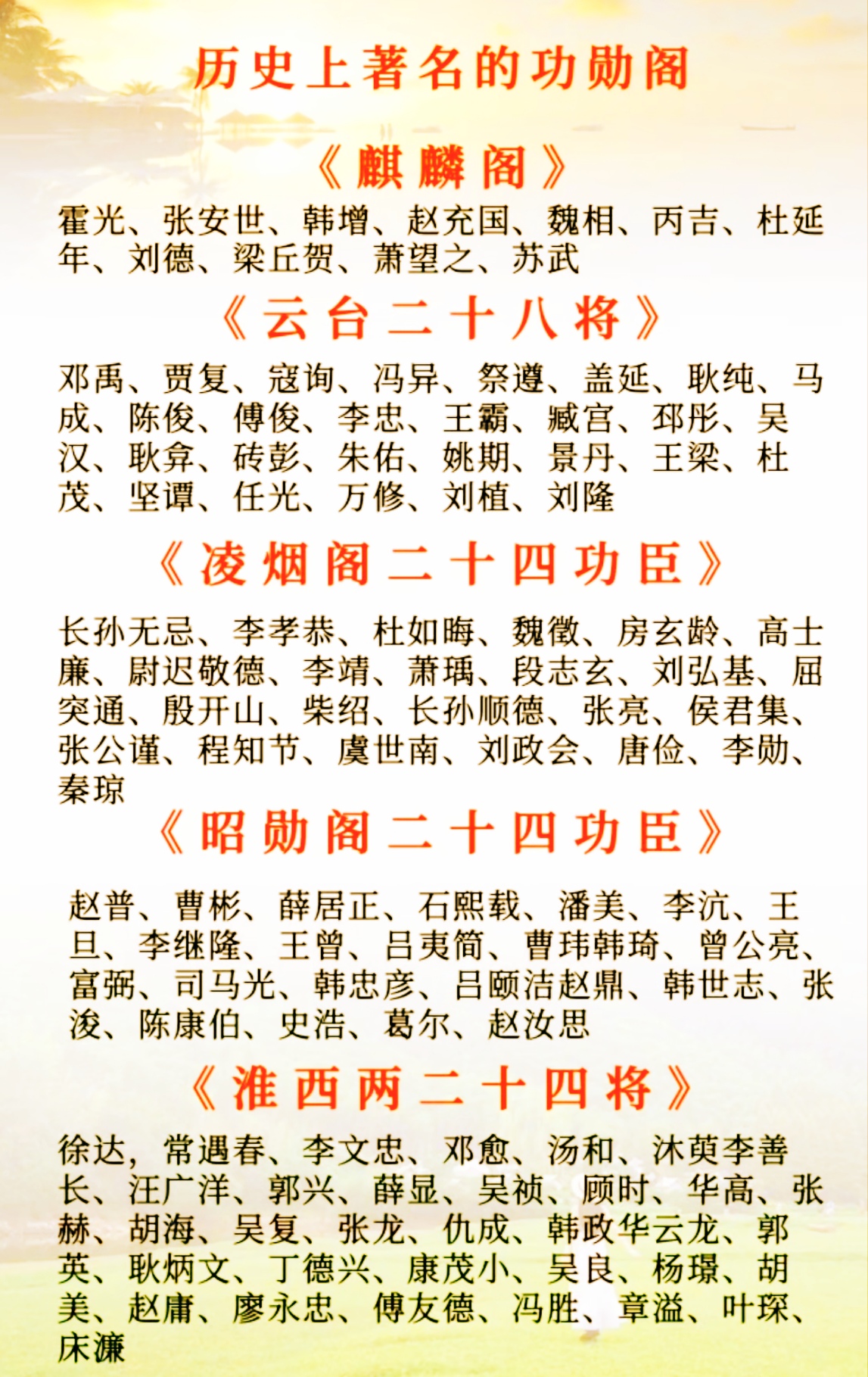 历史上著名的功勋阁！！！