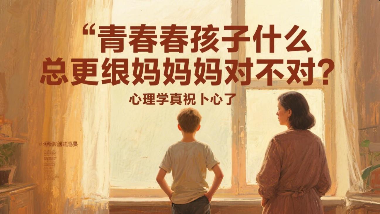孩子青春期为啥总跟妈作对？心理学家的答案让无数家长沉默