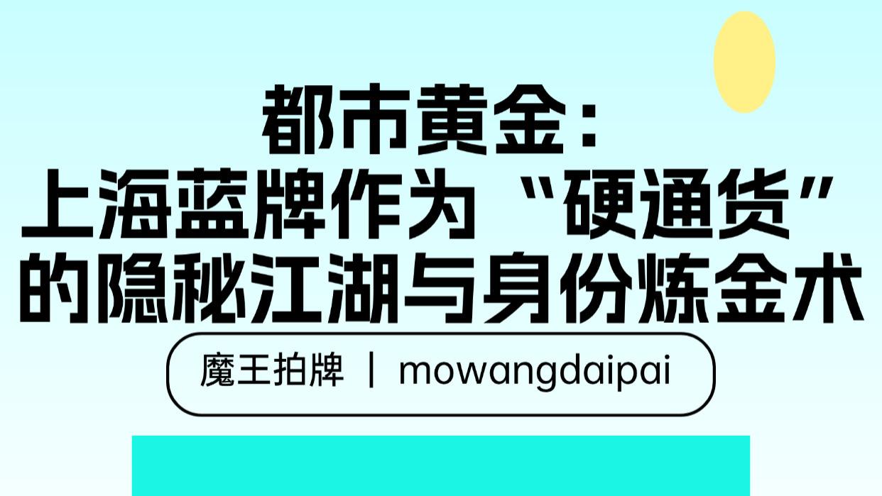 都市黄金：上海蓝牌作为“硬通货”的隐秘江湖与身份炼金术