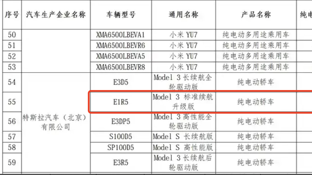 史上最便宜的特斯拉要来了?  不到20万的“廉价版”进工信部目录