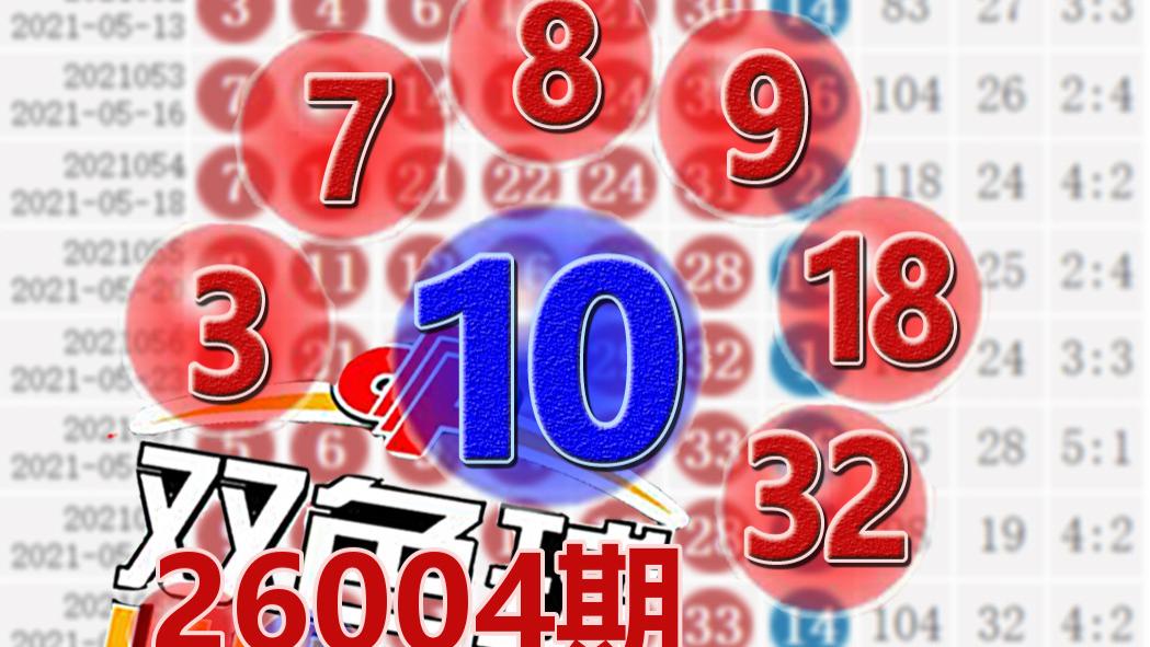 双色球26004期开奖结果：红球三连号7-8-9，蓝球10，4注一等奖