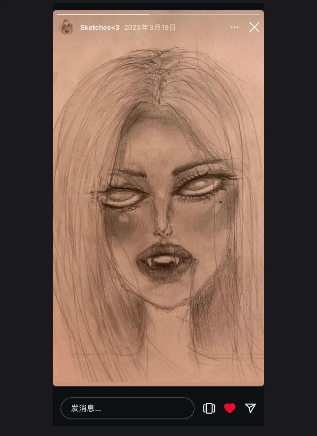 刷到有人说，这是小S 二女儿几年前的画作！被一位艺术生评价到没有一根肯定的线条，