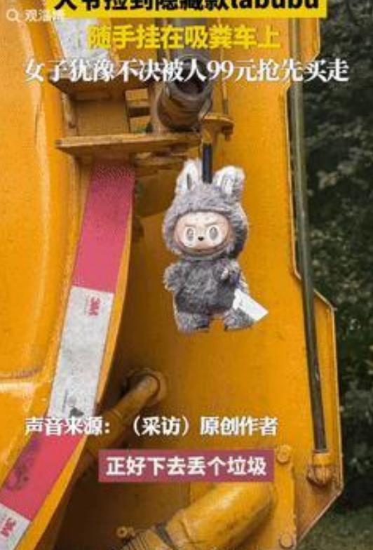 吸粪车上惊现4000元Labubu玩偶！女孩蹲守4天，却…



6月19日，观