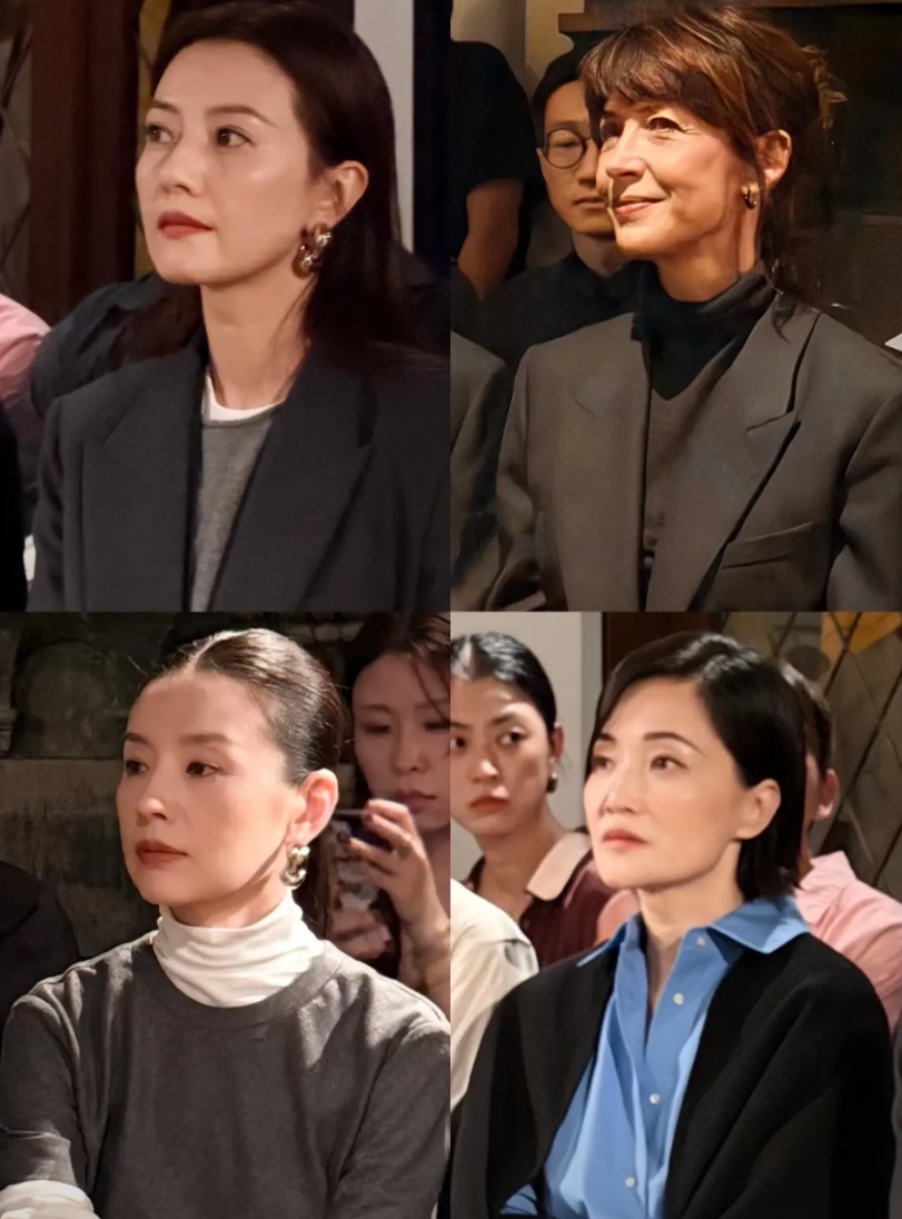 谁是真松弛有底气一眼就能看出来

高圆圆，董洁和郭柯宇去看秀

一脸的生人勿近的