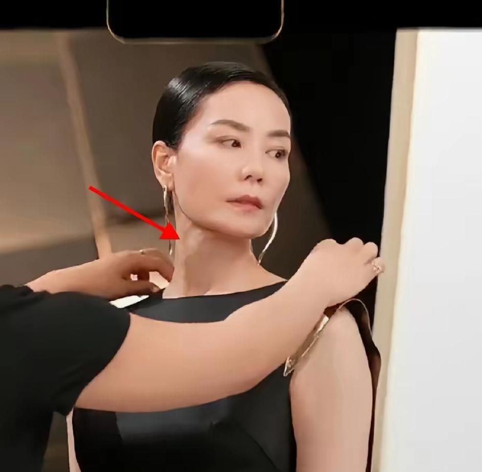 妈呀！王菲也老了。颈纹、法令纹、眼角纹都很清晰。
果然是，岁月不饶人啊，王菲的状