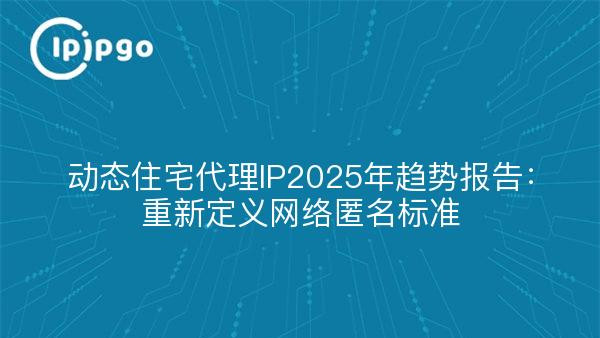 动态住宅代理IP2025年趋势报告：重新定义网络匿名标准