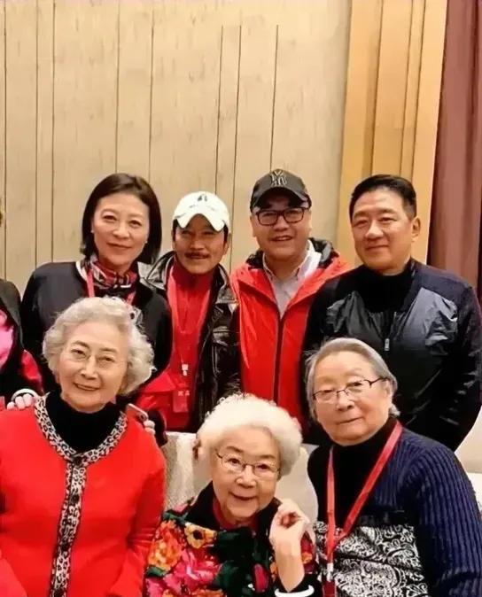 这七位演员，前排三位都是老一辈艺术家了，后面的四位也不年轻了。我只认识田华、岳红