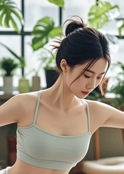 在瑜伽馆拍照，我就是那个活力四射的“小太阳”！