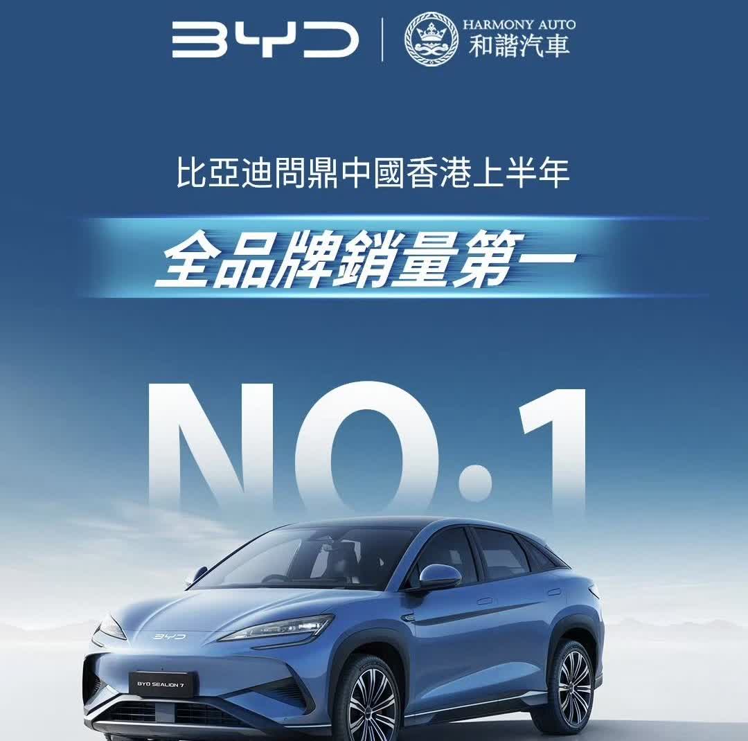 中国香港全品类销冠 海狮07 EV
土耳其SUV销冠 宋PLUS
贺同门“狮