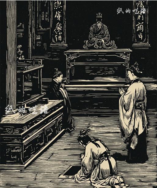 太守刚上任，性格刚厉，执法严明；
底下人就琢磨着要投其所好；
一个书生和歌姬共宿