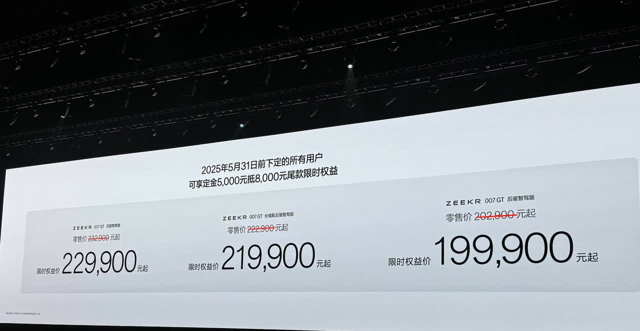 【极氪007GT ，20万元级别纯电猎装车，必看的产品！】
极氪007GT上市