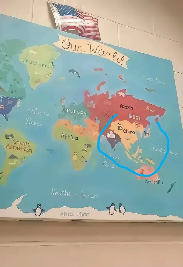 传说这就是美国幼儿园还有小学用的地图！
儿童版的启蒙地图！
有没有在美国的朋友熟