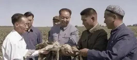 上世纪七十年代，华国锋同志在新疆考察期间，来到田间地头，询问当地农民生产生活情况